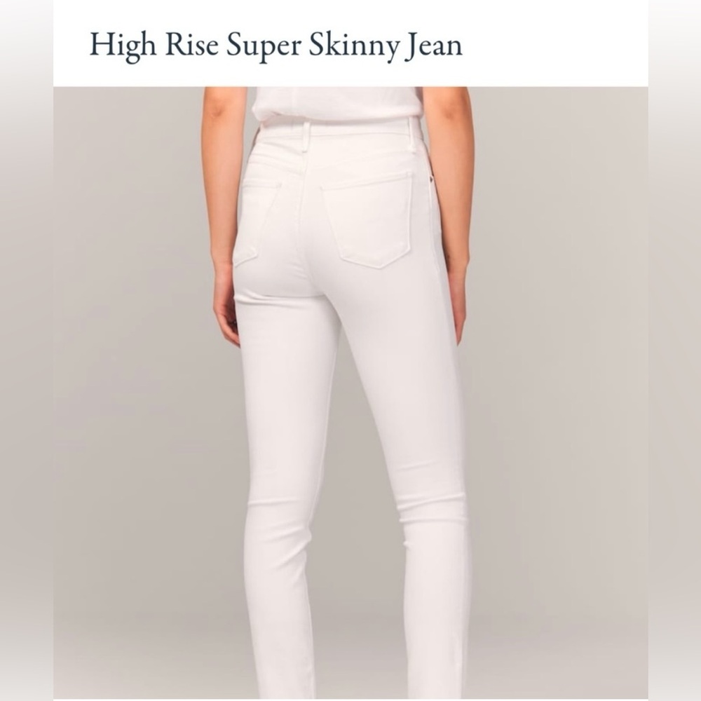 Abercrombie & Fitch skinny white jeans/ 32 SHORT - Picture 2 of 9
